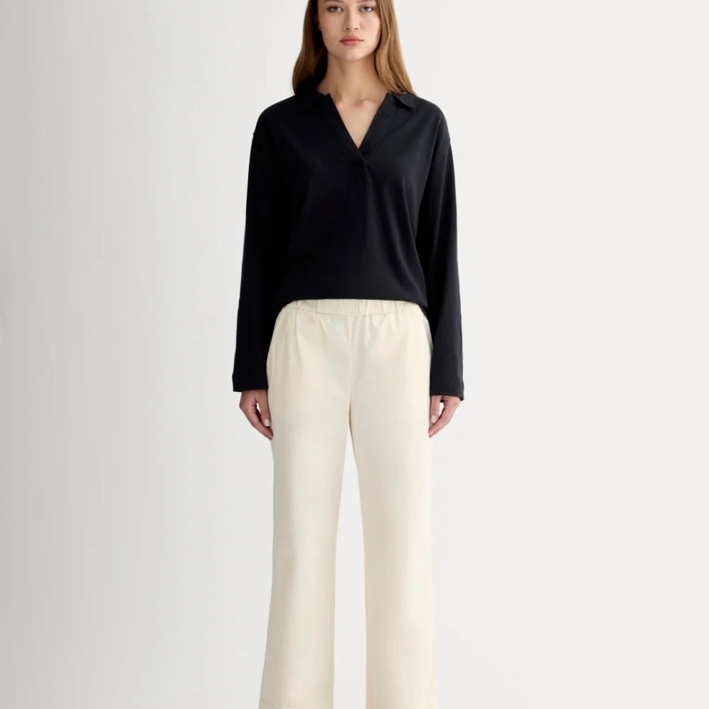 ​Everlane The Easy Pant in Bone White - Organic Cotton - Size Large